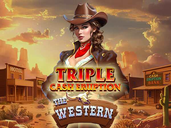 Triple Cash Eruption The Western Logo